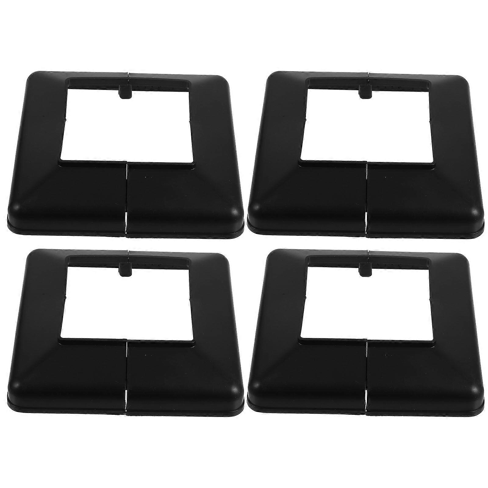4pcs καλύμματα φούστας για σκάλες μπαλκόνια Κάλυμμα βάσης στύλου καταστρώματος Φούστα φράχτη Φούστα κιγκλιδώματος βεράντας Καλύμματα βάσης στύλου καταστρώματος Φούστες καταστρώματος Skir βάσης μετά το κατάστρωμα