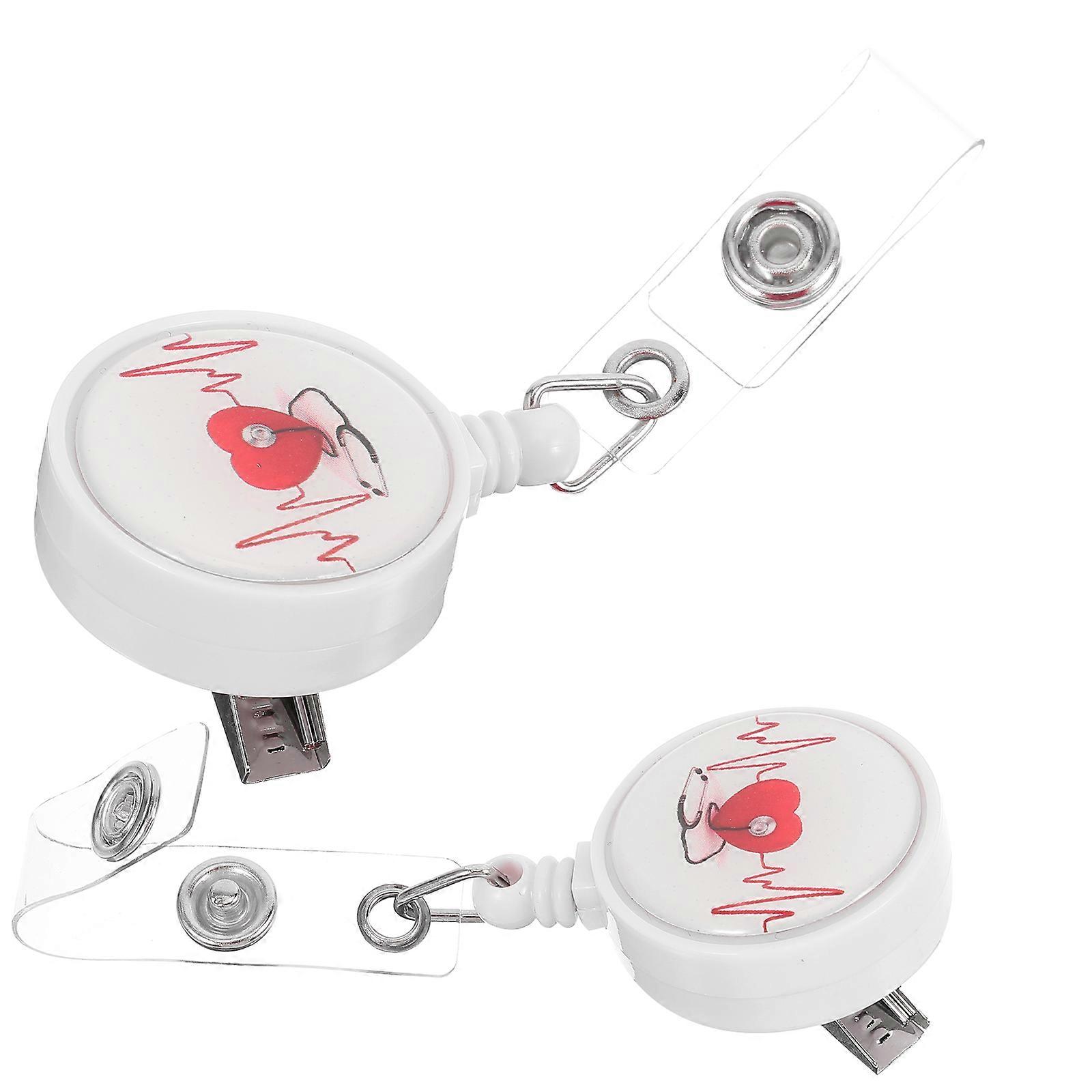 Multi Color Nurse Badge Clip Retractable Badge Buckles for Work 2Pcs