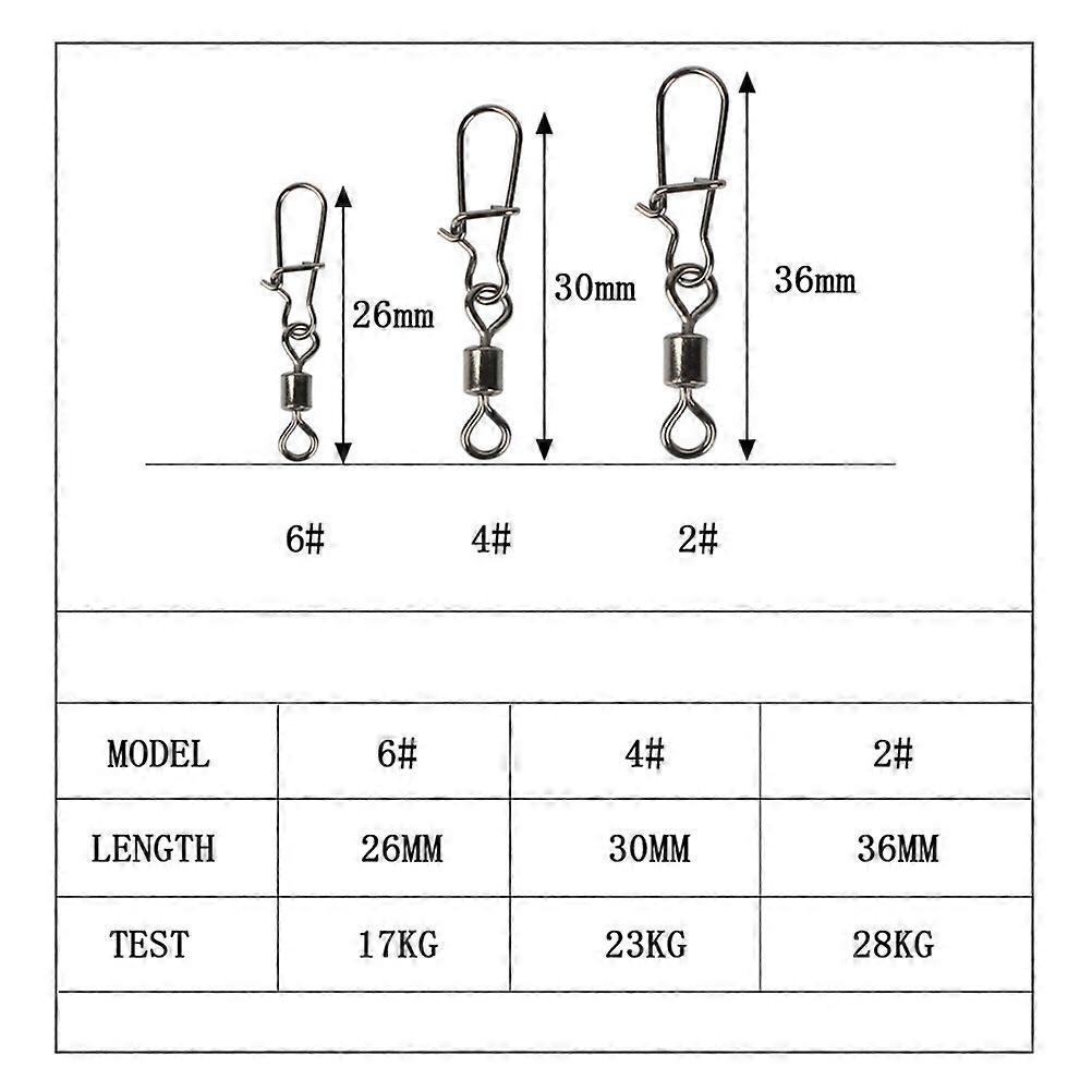Fishing Swivel Connector Metal Connector for Durable Use 40Pcs Pack