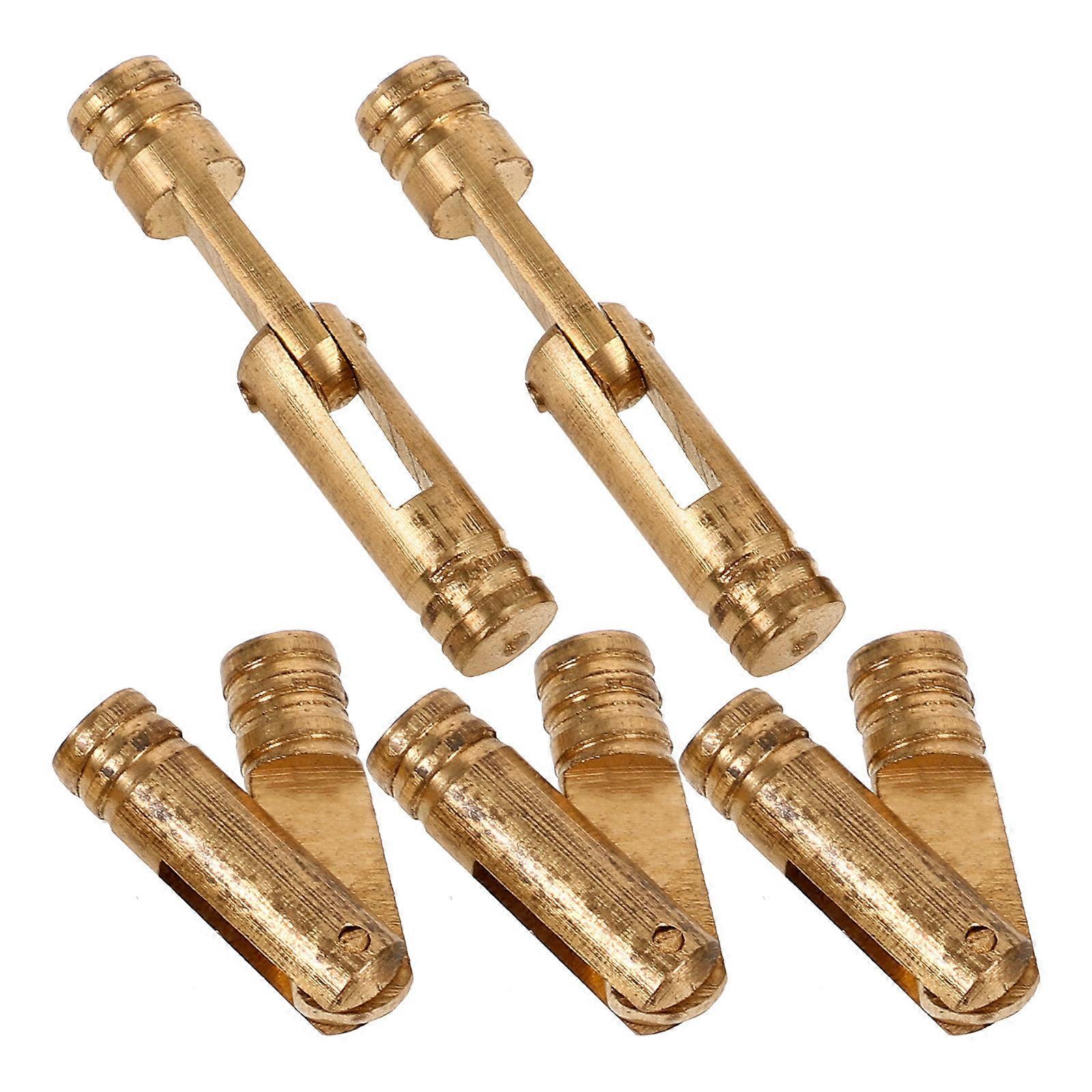 Wooden Box Hinges Vintage Brass Small Hinges for Boxes 5Pcs Set