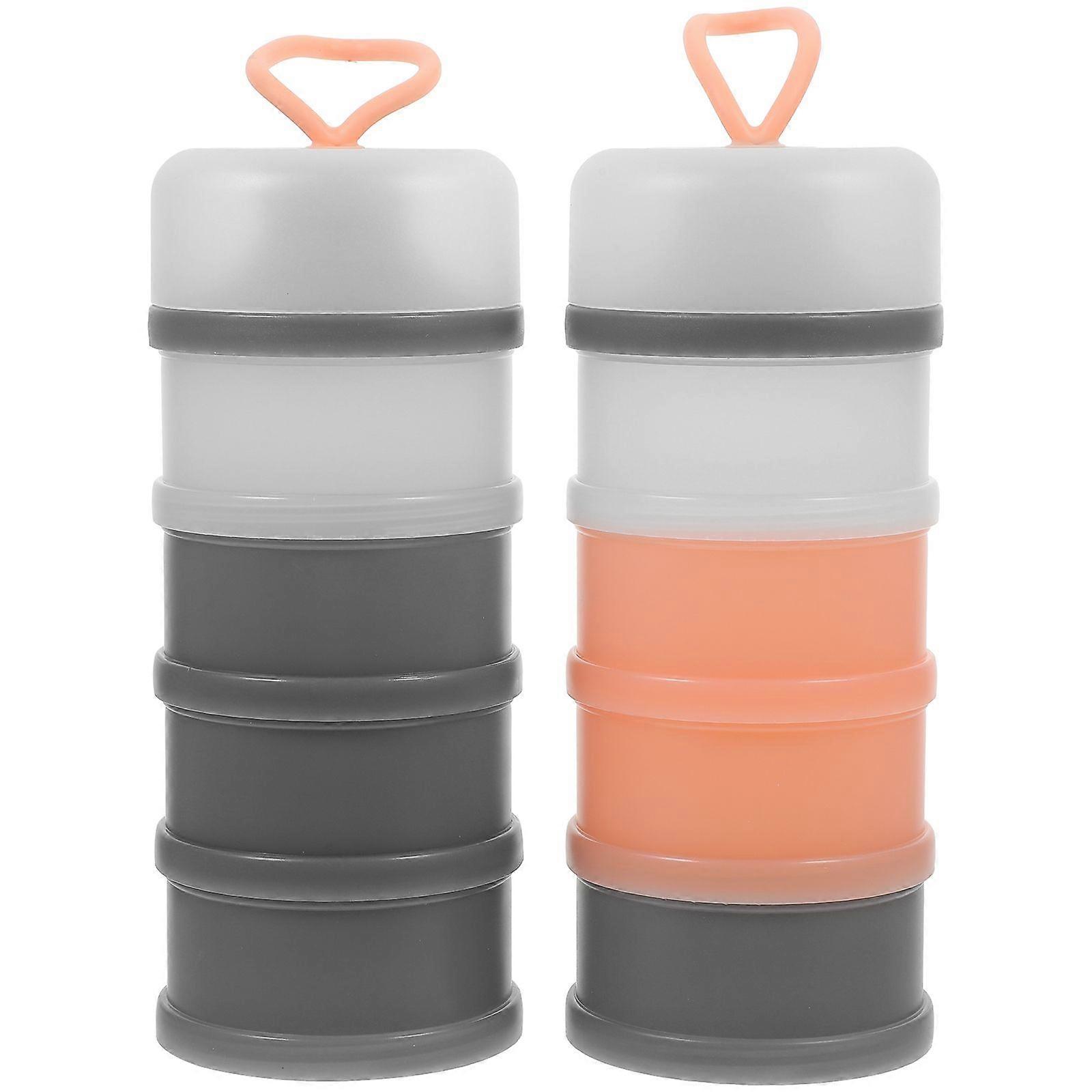 2pcs Milk Powder Containers Stackable Leakproof Protein Powder Dispenser