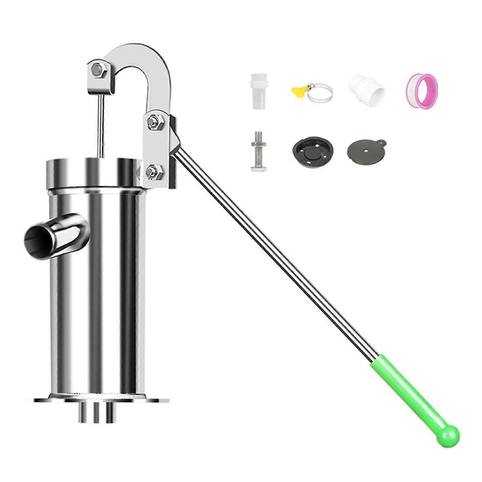 Manual Well Water Pump Kit,Hand Suction Screw Industry with Handle Pitcher Pump