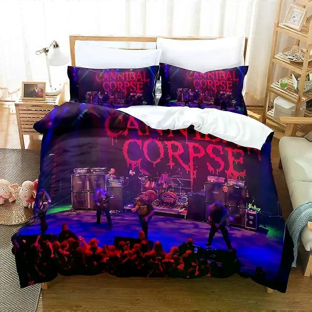 PIN1507 3D-utskrift Cannibal Corpse Sängkläder Set Påslakan Påslakan Påslakan Örngott Täcke King Queen Size Pojkar Vuxen Sängkläder