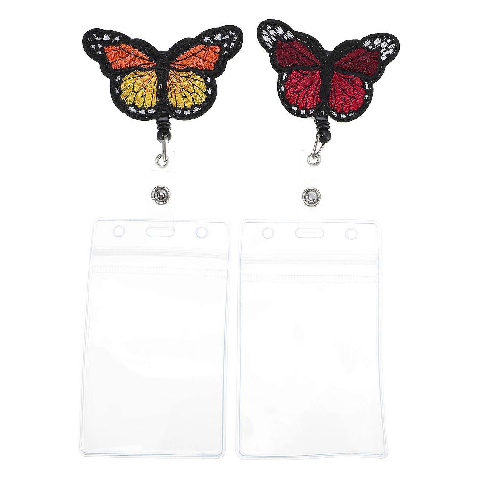 Certificate Badge Retractable Badge Buckle for Office Use 2Sets