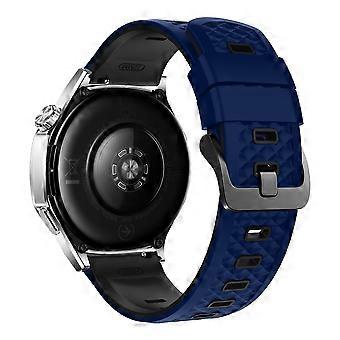 22mm Silicone Watch Band Compatible For Huawei Watch GT 5 46mm / GT 5 Pro 46mm / Samsung Galaxy Watch3 45mm Diamond Texture Dual C