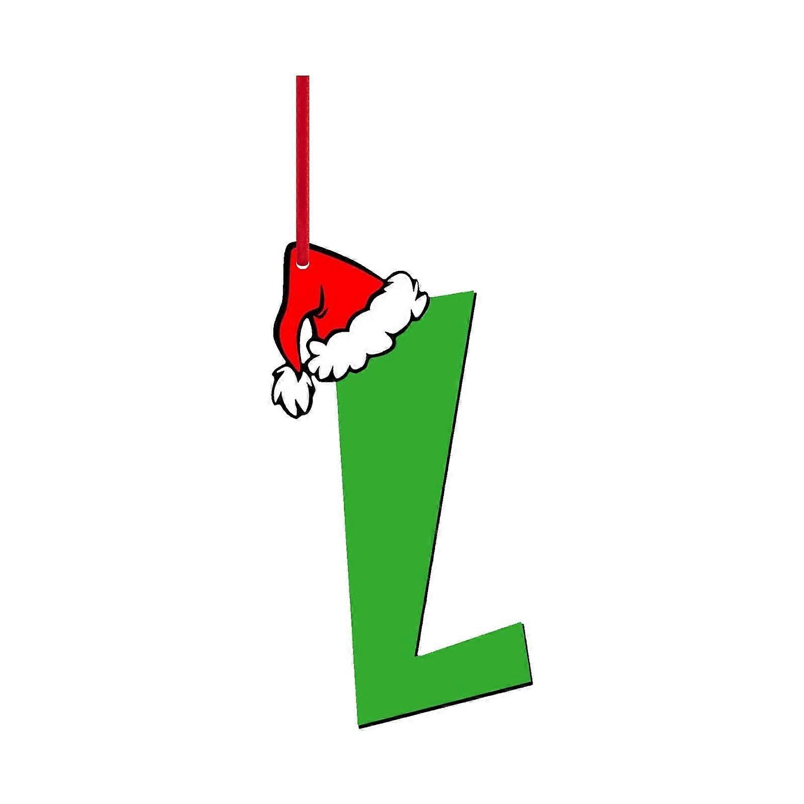 Christmas Wooden Alphabet Ornaments - 26 Unfinished A-Z Letters for Tree Decor & DIY Crafts, Compatible with Xmas Tree