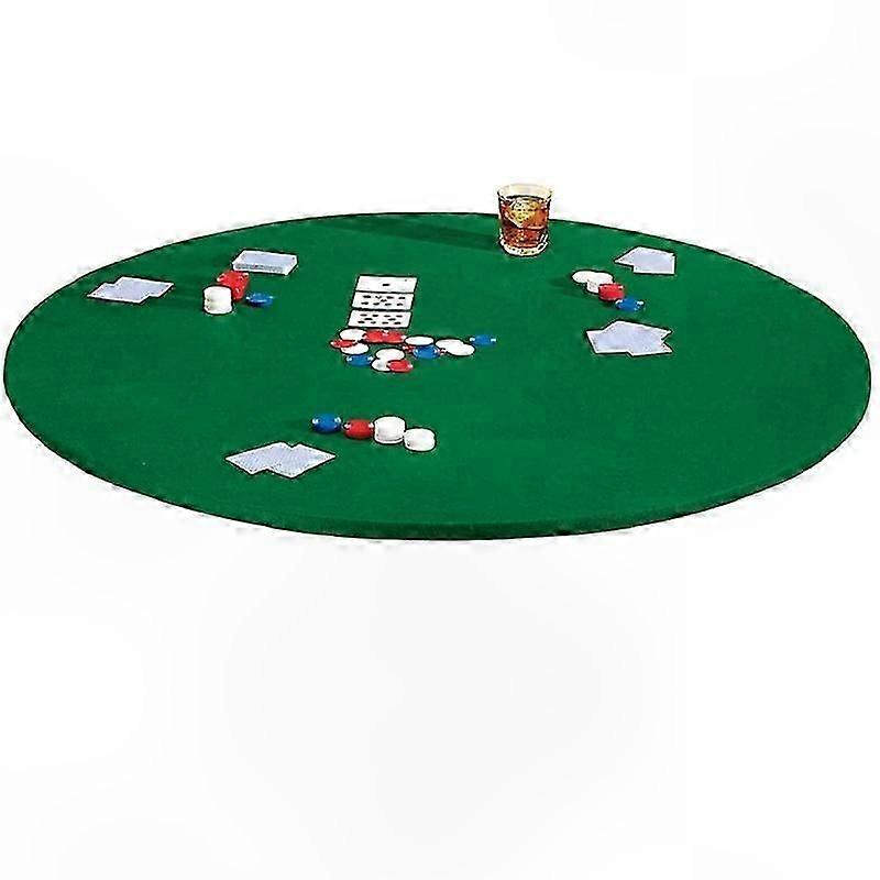 Fitted Round Gaming Table Cover Elasticized Felt Cloth Protective Poker Table Protector
