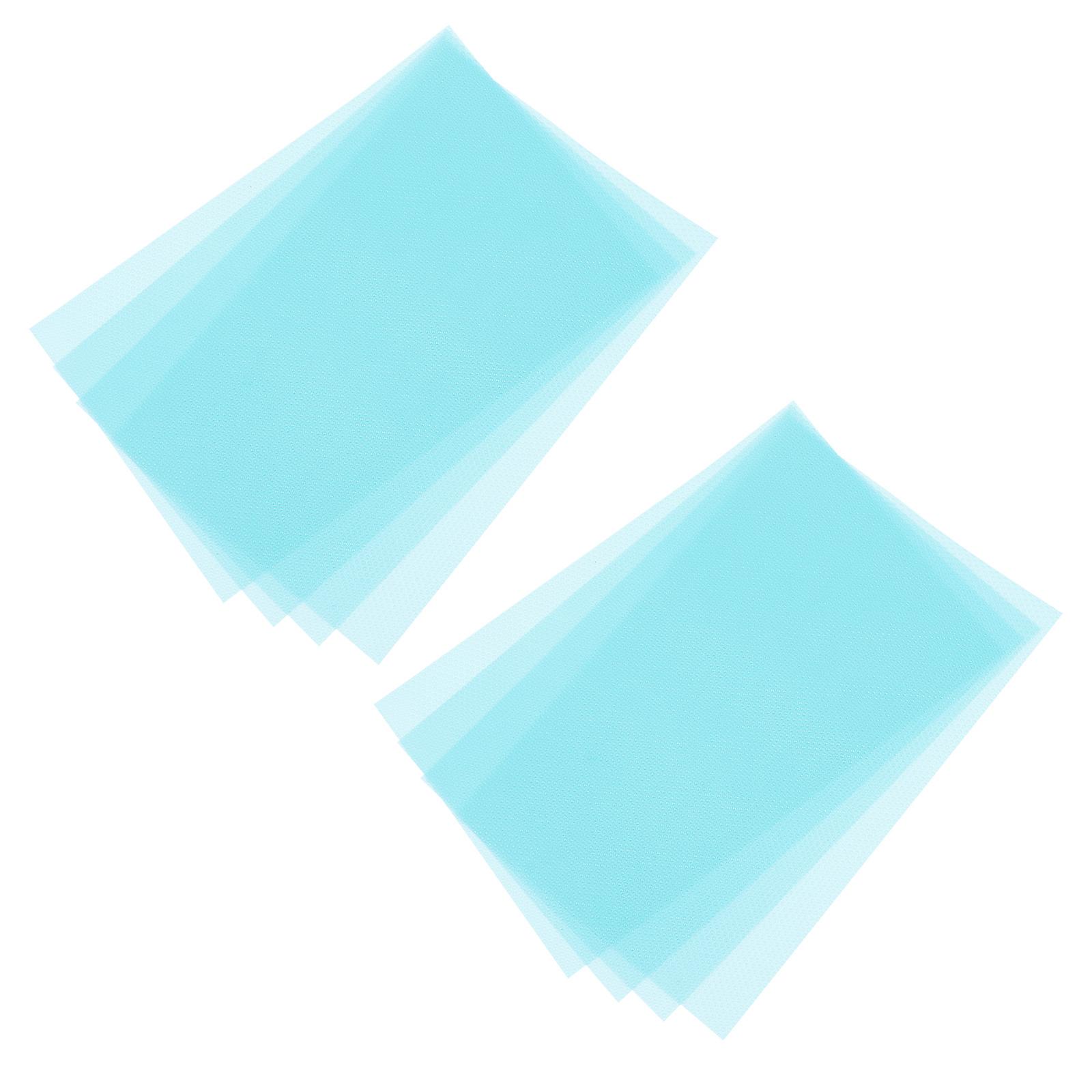 Refrigerator Liners Mats Eva Oil-Proof Mats for Refrigerator 8Pcs Blue