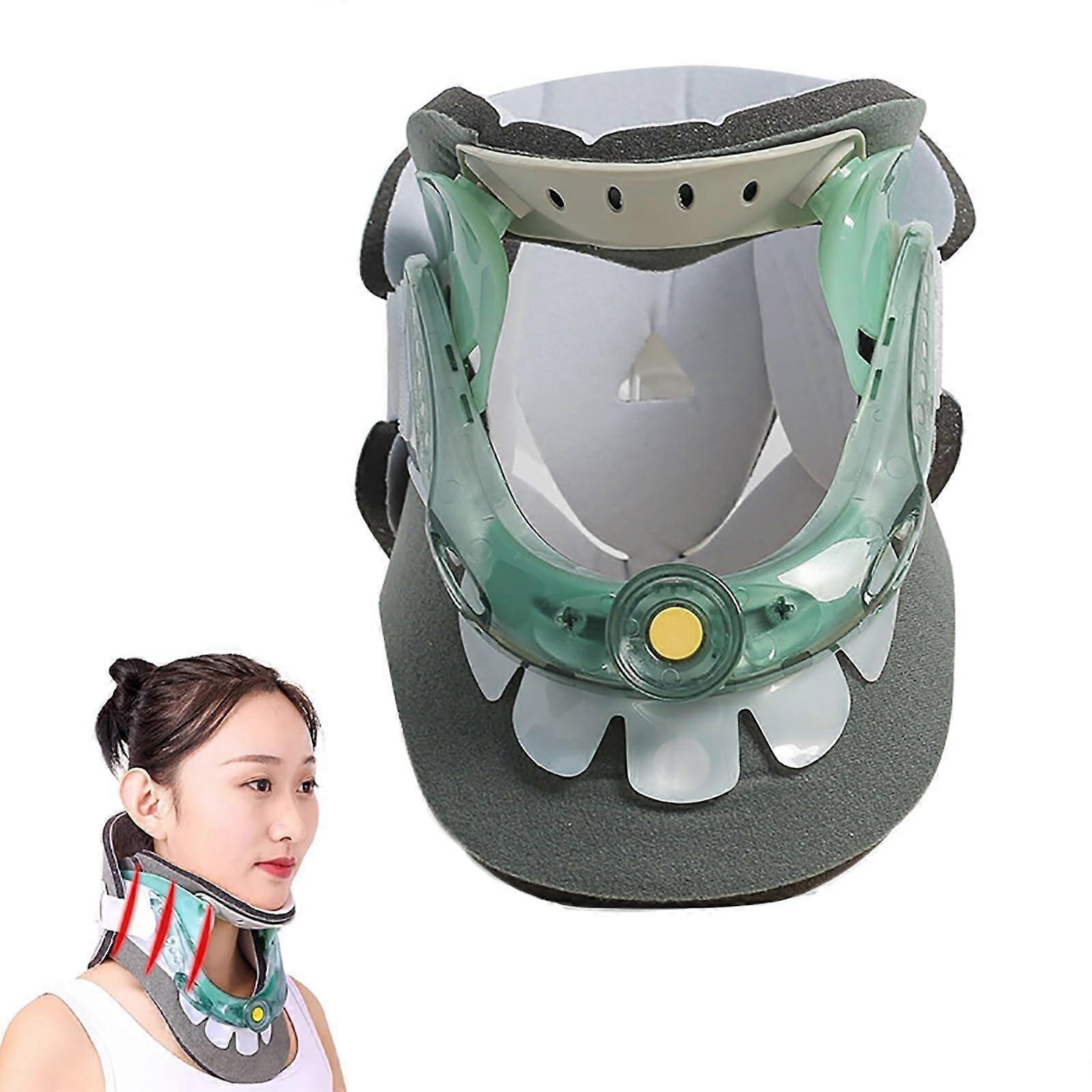 Adjustable Neck Brace Cervical Neck Collar with 6 Height Settings and 5-Point Ergonomic Support for Muscle Strain and Pain Relief