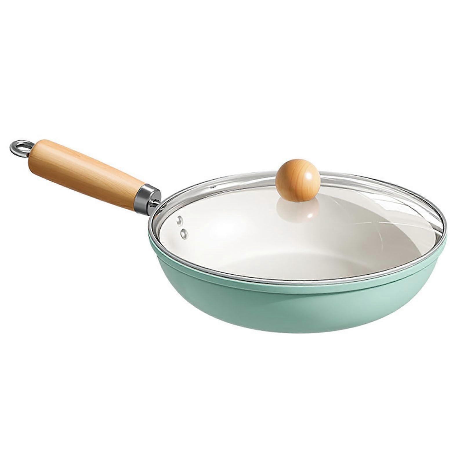 Quick Heating Frying Pan Ceramic NonStick 22 Cm With Lid Induction And Gas Cooker Compatible Kitchen Pan