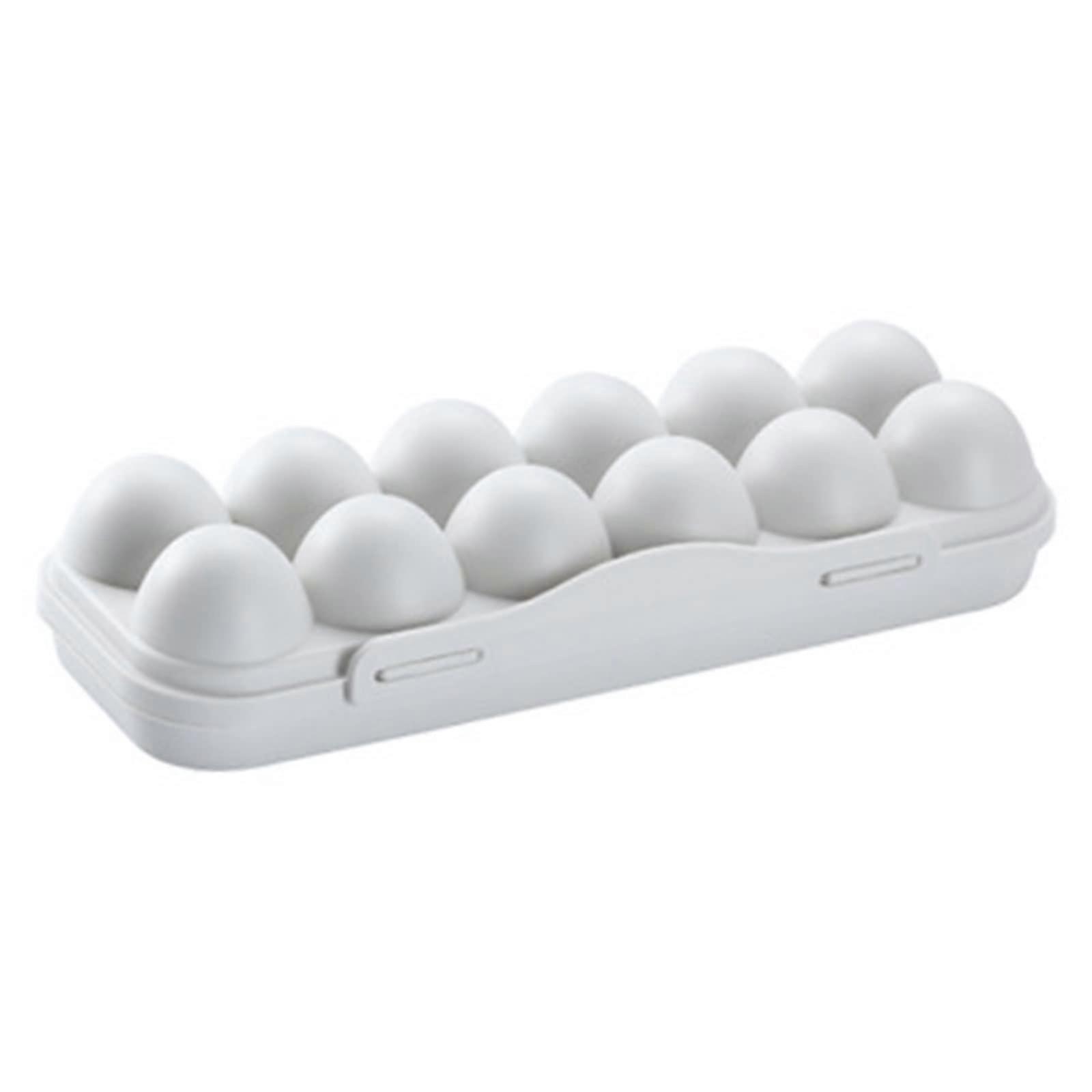 Egg Basket 12 Compartment Drawer Type Egg Storage Box Grey Kitchen Egg Crisper Refrigerator Container 18 Grid