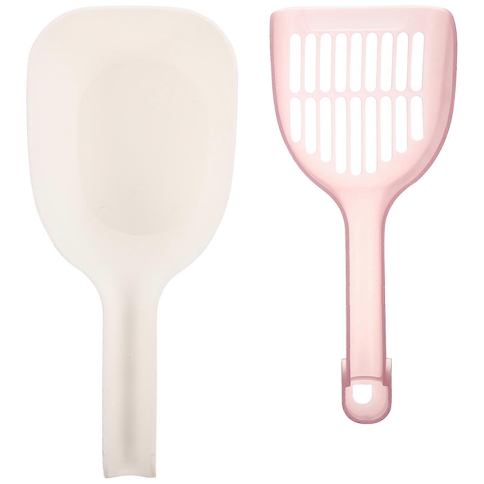 Litter Cleaning Tool 4 Sets Rectangular Cat Litter Scoop For Pet Cat Use Perfect For Indoor Pet Maintenance In Charming Pink