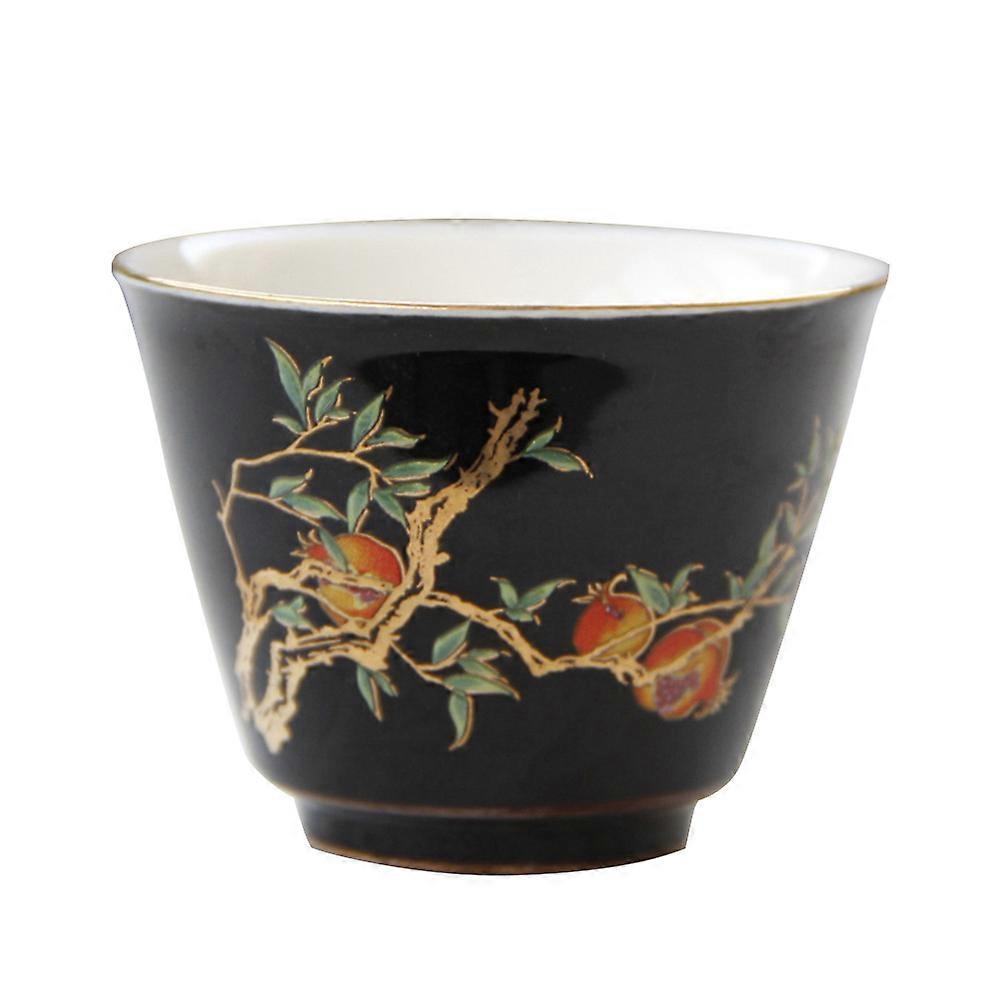 Coffee Cup Ceramic Water Cup for Restaurant Use 3Pcs Black