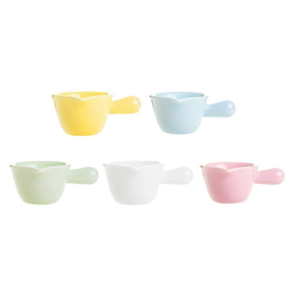 Simple Dip Bowls Ceramic Pitcher For Kitchen Baking Assorted Color Liquid Container 10Pcs