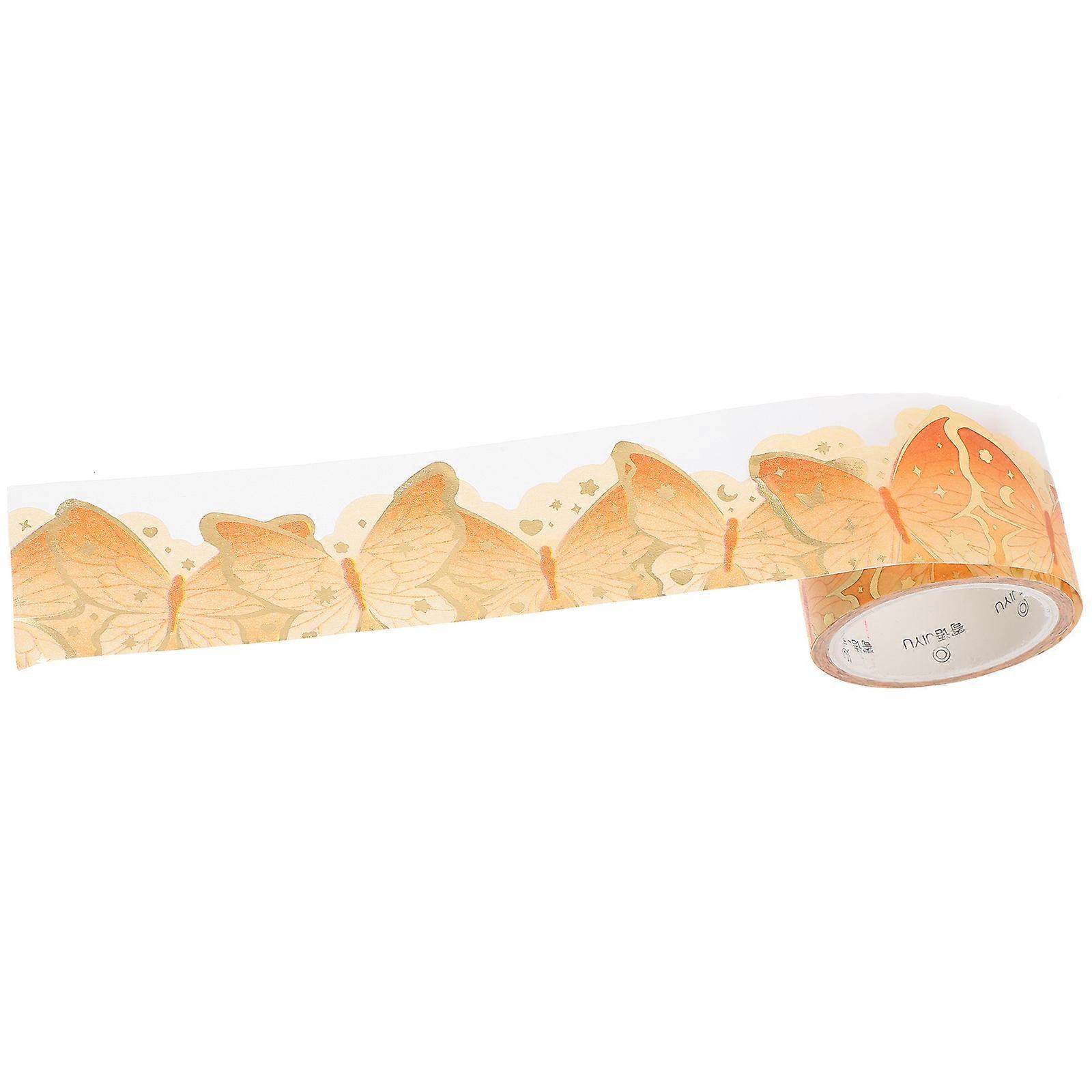 Classroom Wall Decoration Butterfly Border Sticker Home Decor Yellow 4.00X4.00X3.10CM Removable Adhesive 1Set