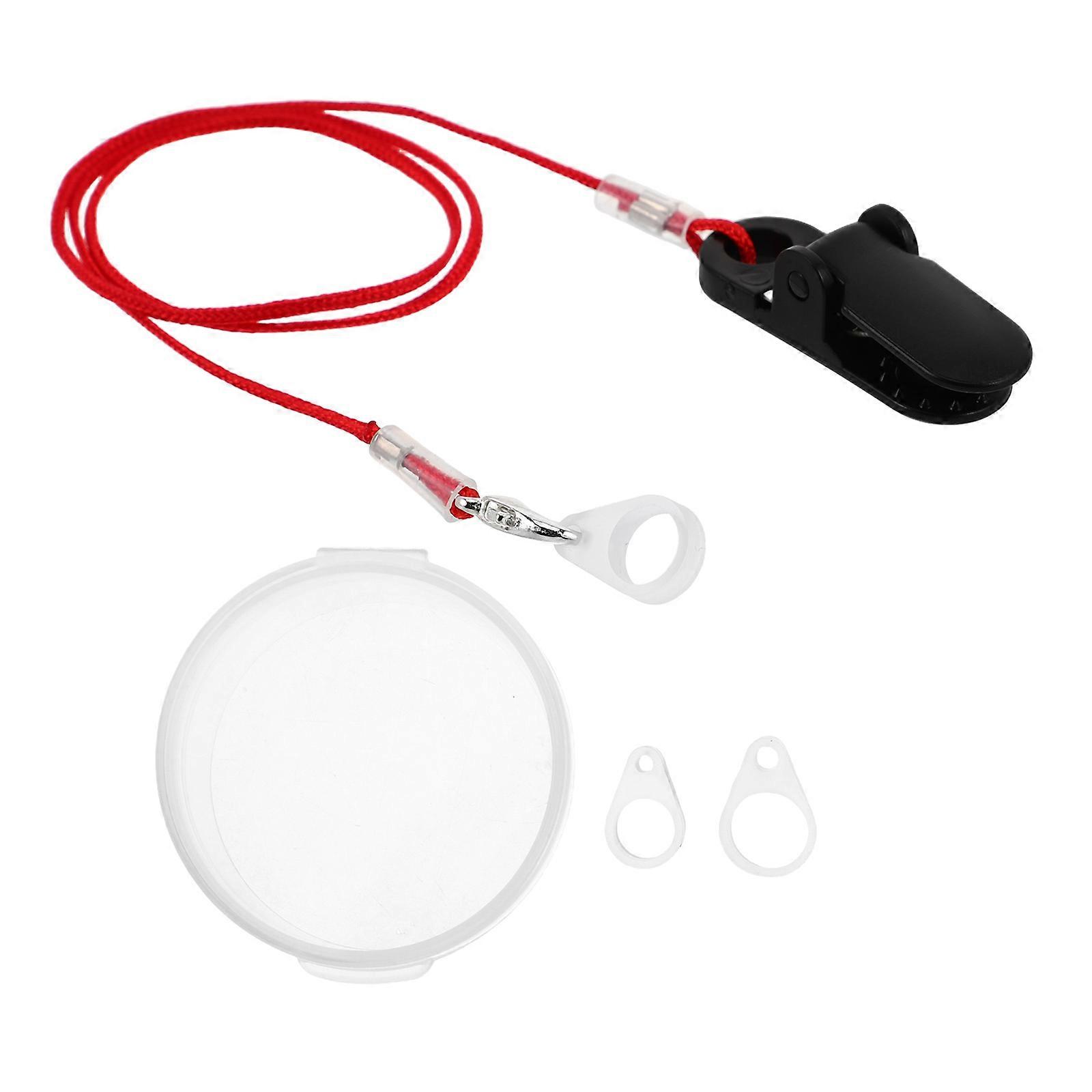 Anti-Lost Lanyard Red Nylon Adjustable Secure Fit Hearing Amplifier Protective Cord for Hanging Use