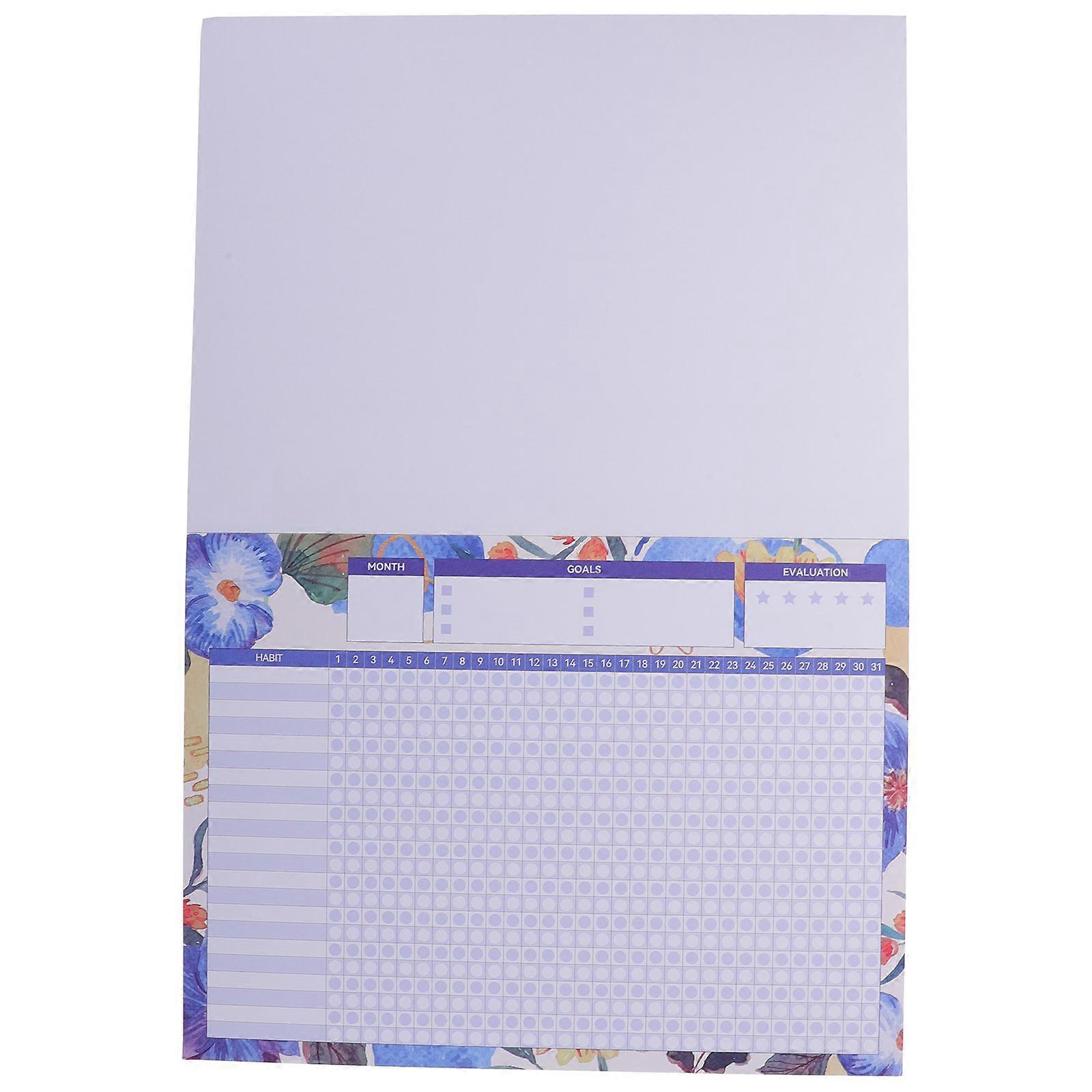 Monthly Planner Notepad for to Do List 4Pcs Blue Paper Memo Set