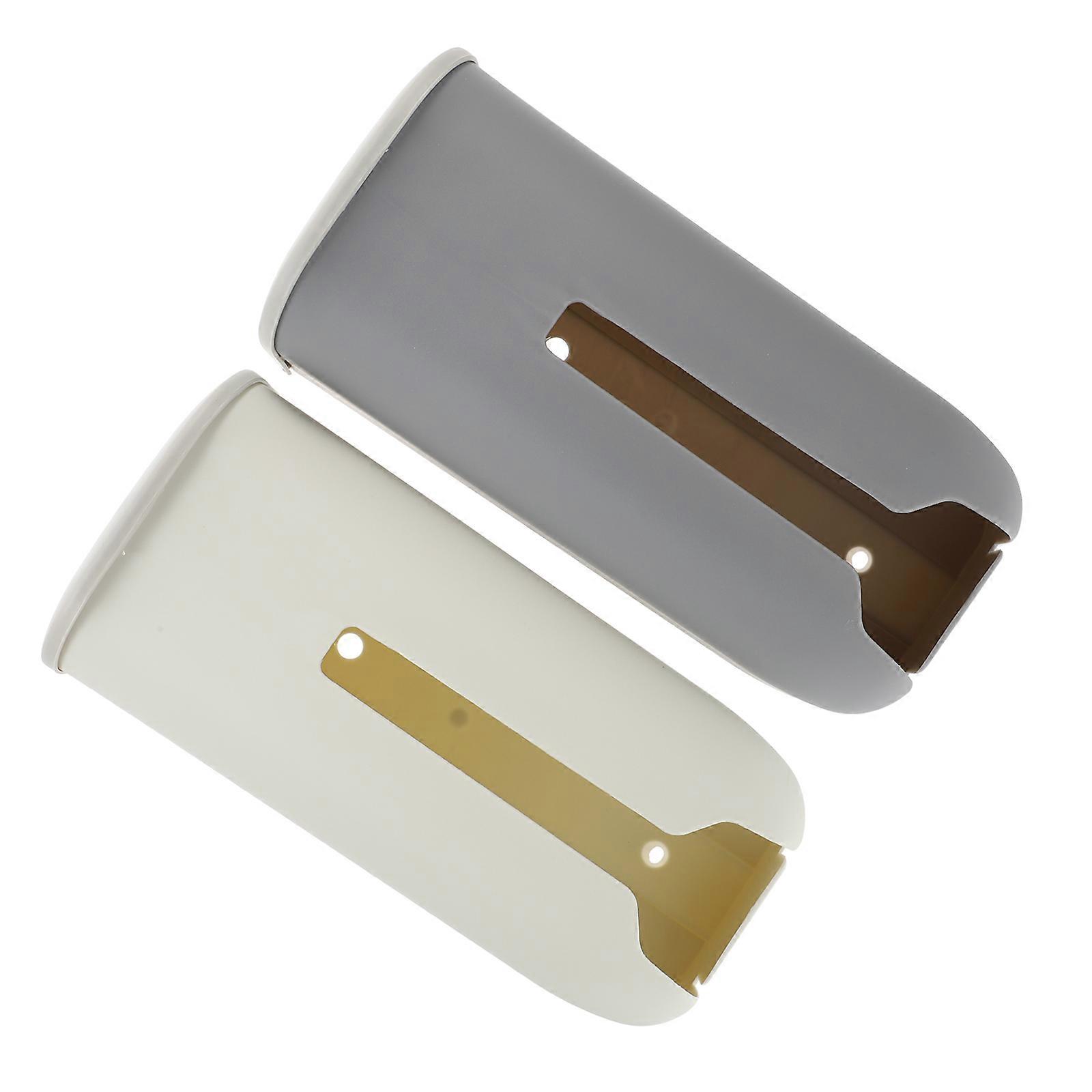 White Plastic Waste Bag Shelves 4Pcs Rectangular Holder Suitable For Household And Office Use Strong Adhesion Easy To Install