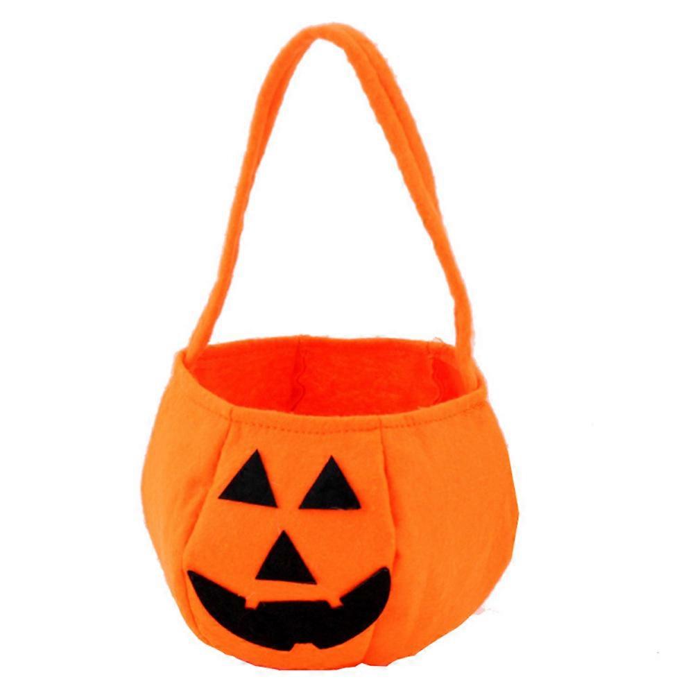 Pumpkin Shaped Halloween Candy Bag for Storage 6Pcs Orange Tote