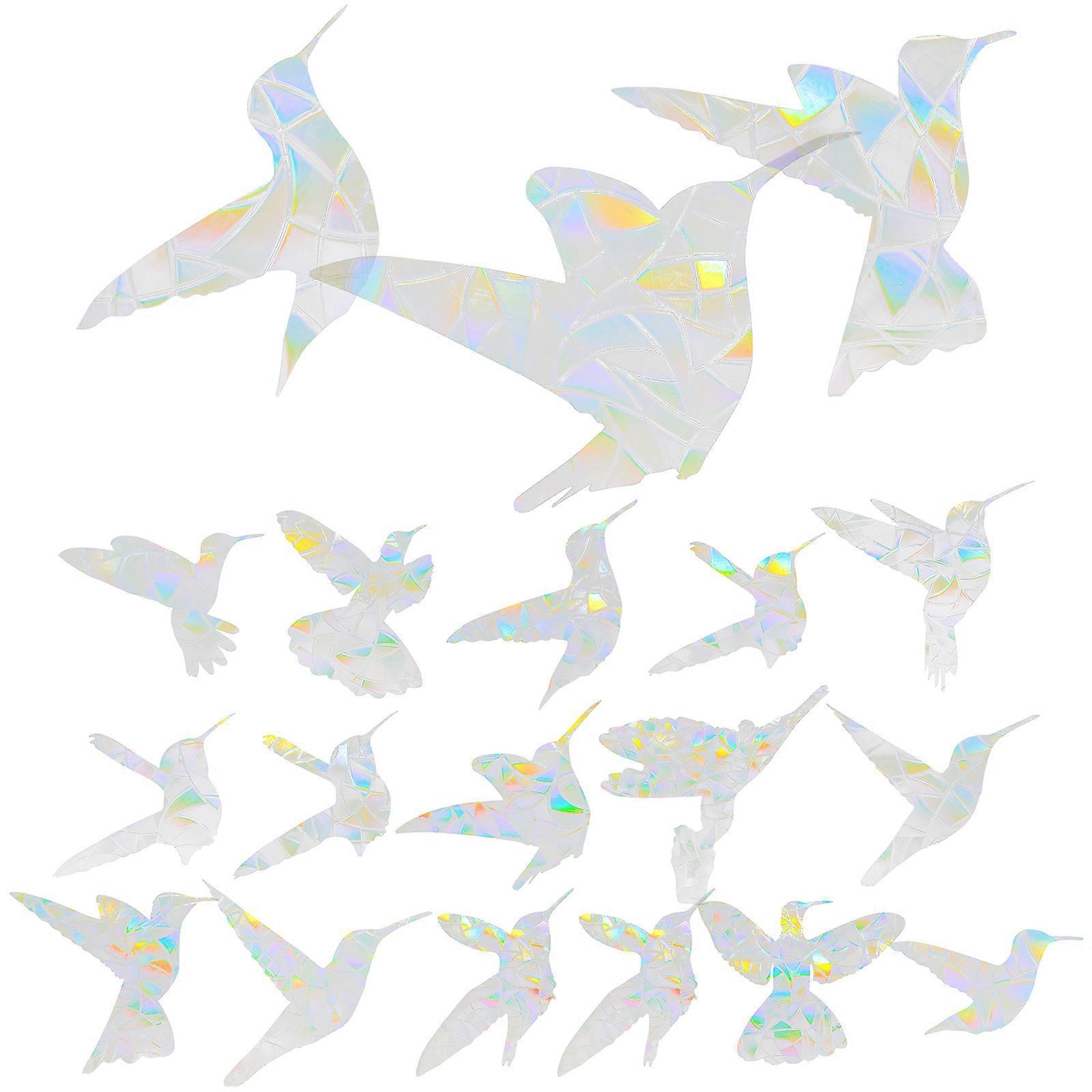 Static Window Clings Bird Safety Stickers For Bird Lovers 30.00X20.00X0.10CM Glue-Free Design Easy To Apply 4 Sets
