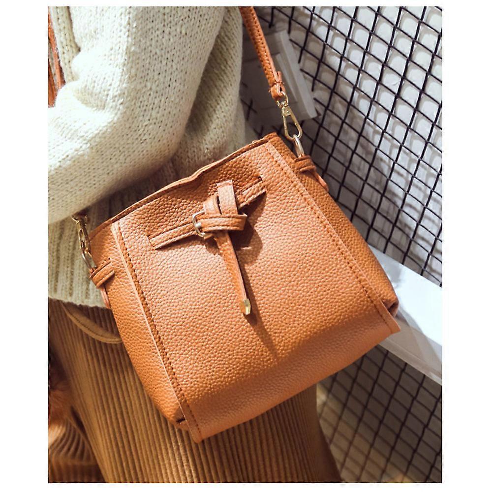 Single Shoulder Crossbody Bag Set Brown for Ladies Use 3Pcs Included