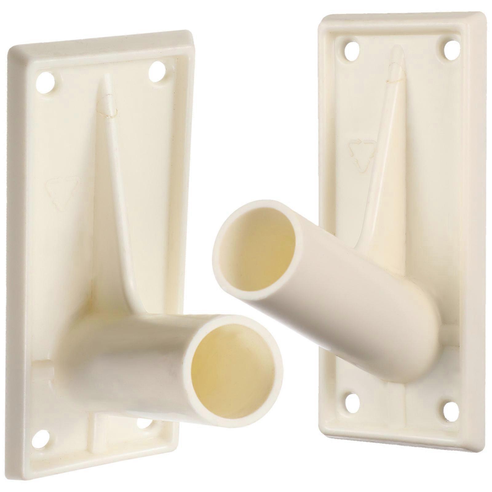 Plastic Flag Pole Holder Bracket for Mounted Flags 10Pcs Beige