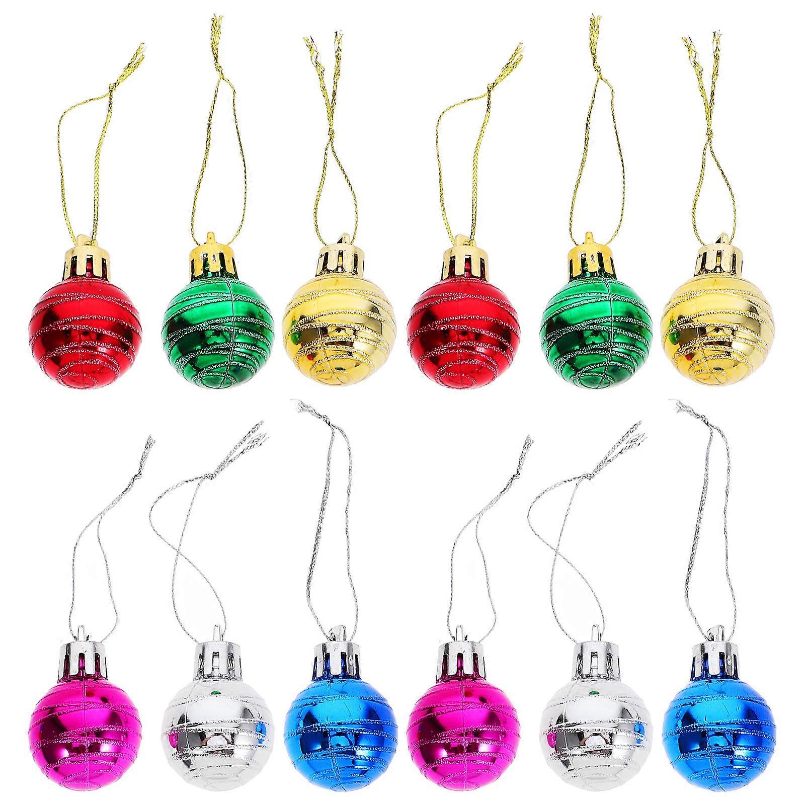 Xmas Tree Decorations Plastic Balls for Hanging 24Pcs Assorted Colors
