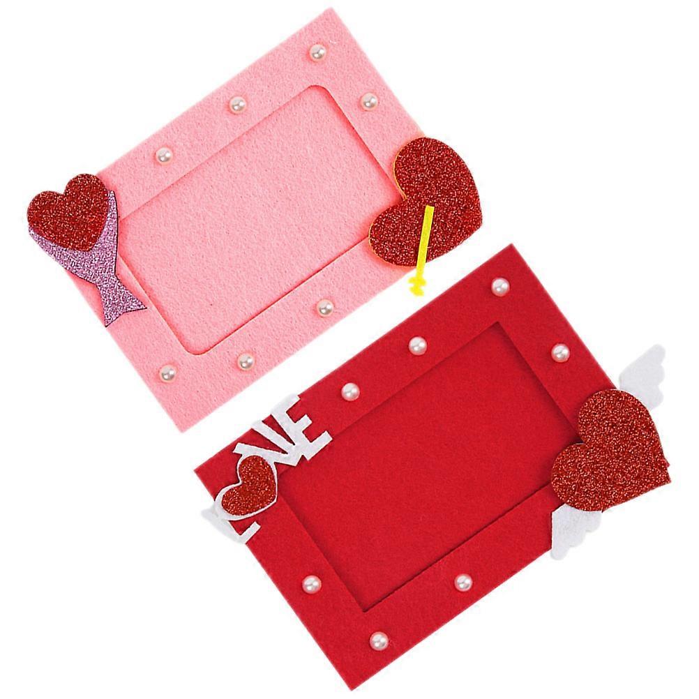 Valentine's Day Felt Photo Frames for Anniversary 4Pcs Assorted Colors