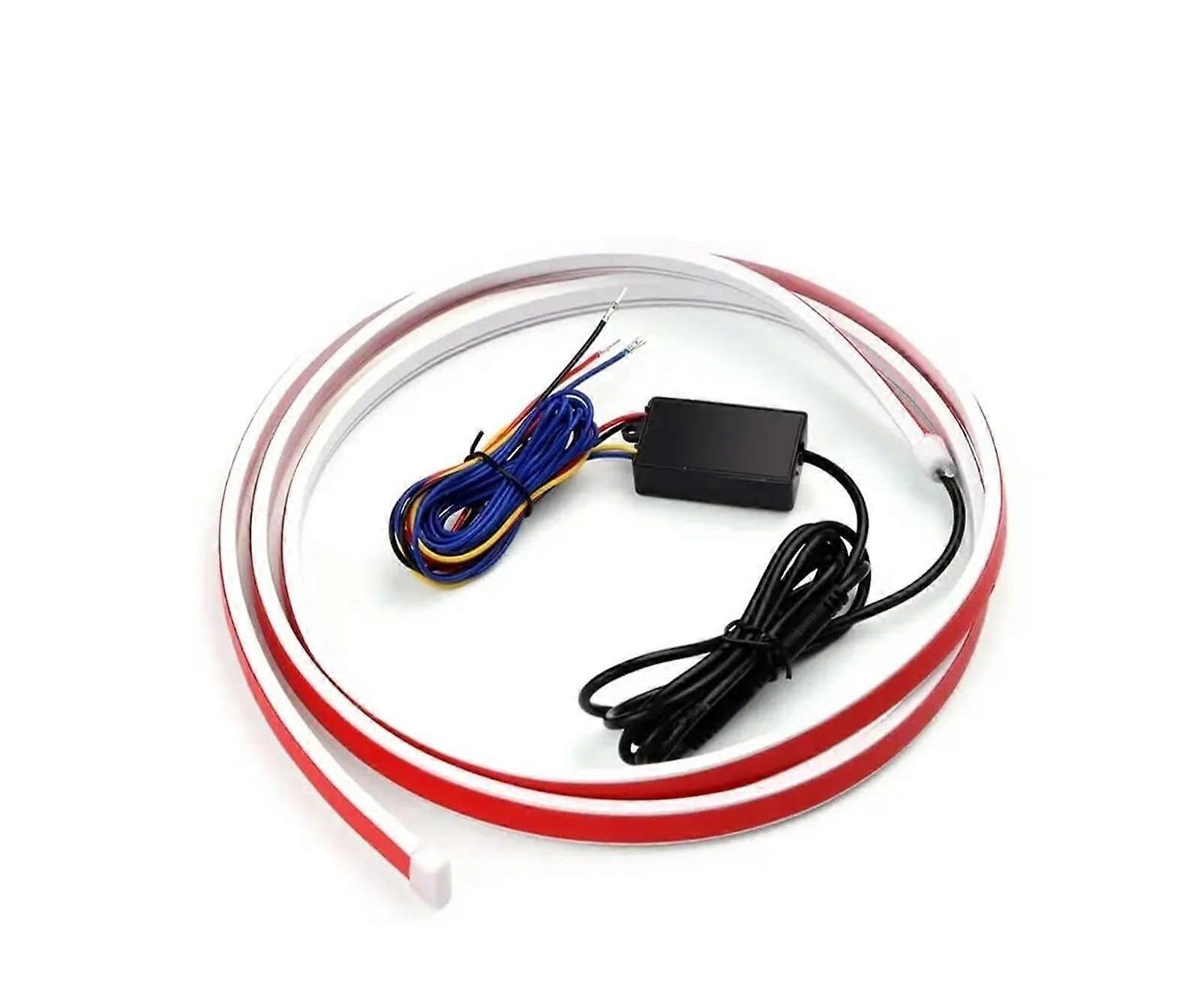 Dynamic Turn Signal Light Universal 12V LED Car Daytime Running Light Strip Start Scan Yellow Indicator Red Yellow Color