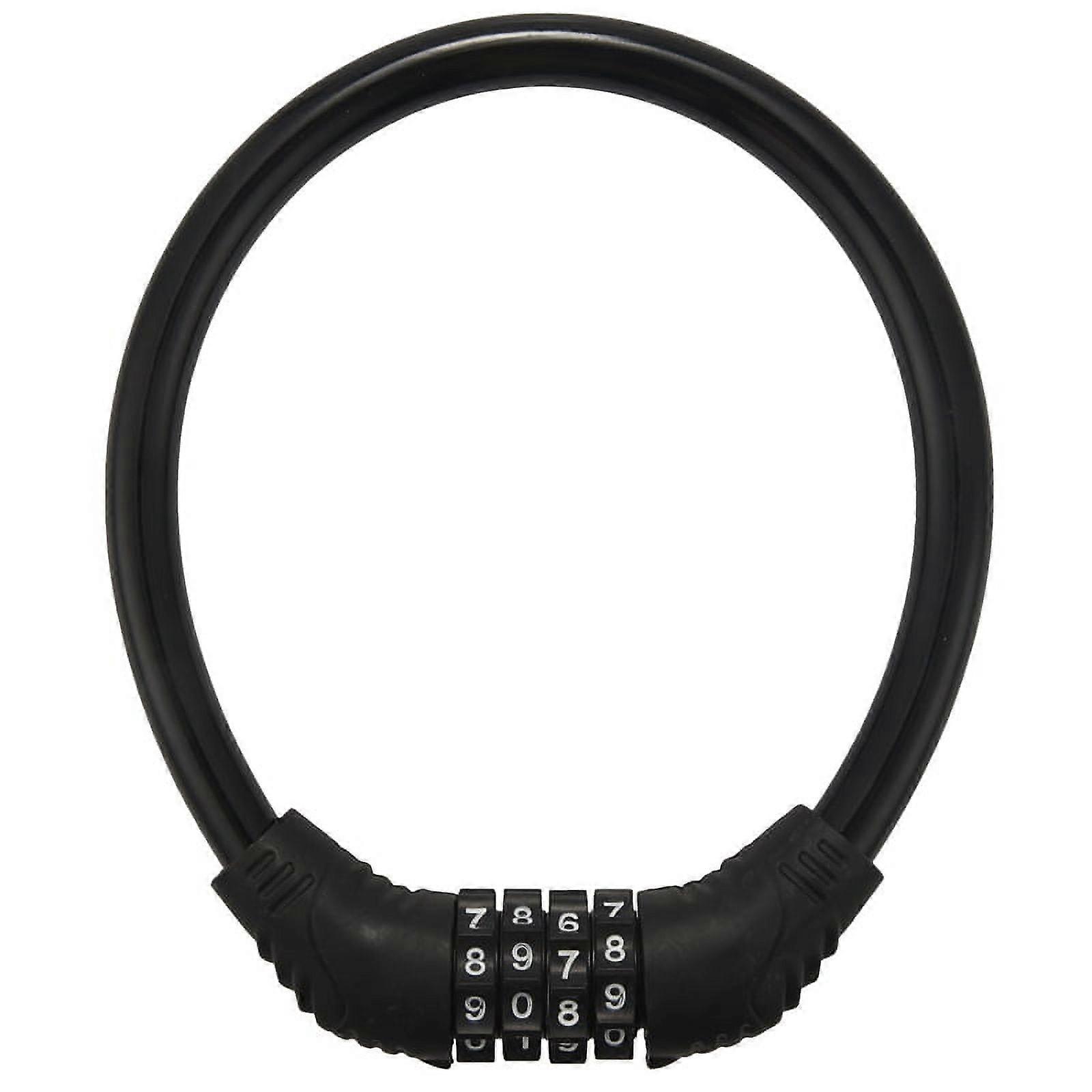 Digital Bicycle Chain Lock Mountain Bike Portable Security Anti-Theft Cable Code Password Lock-Black