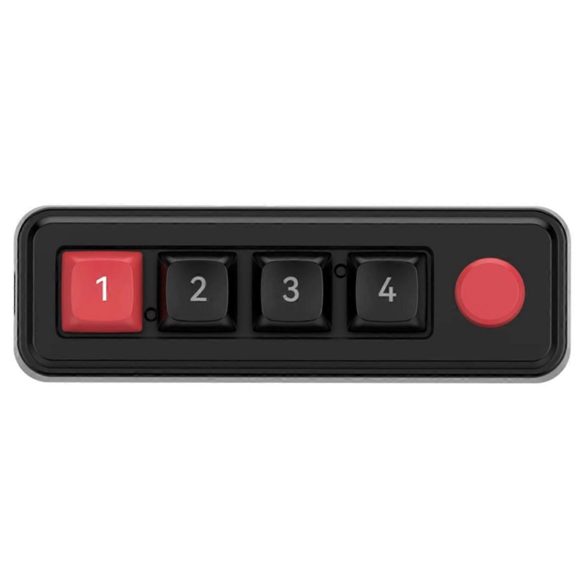 Mechanical Keyboard 4 Keys 1 Knob Macro Programming Keyboard Black