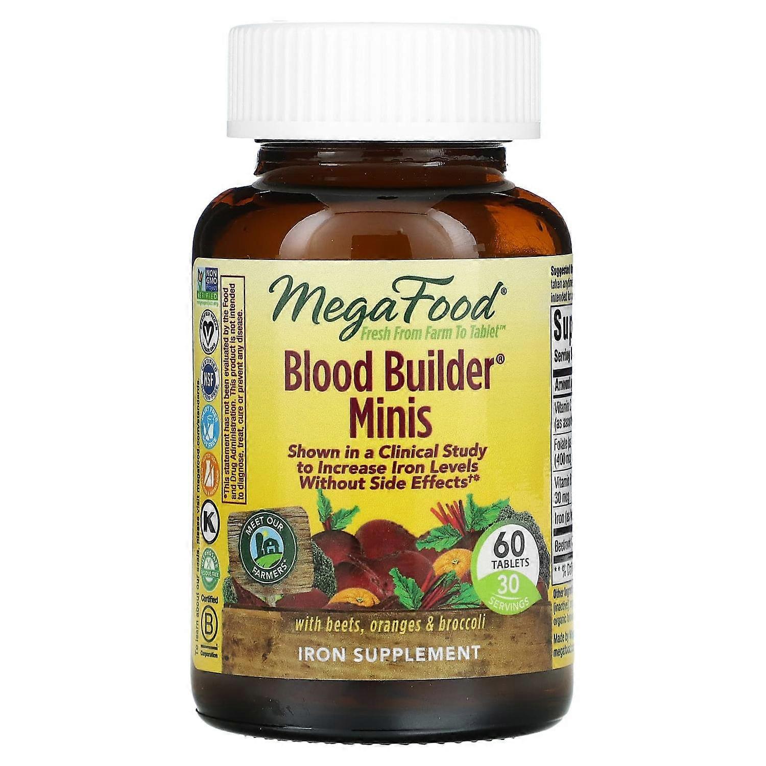 MegaFood, Blood Builder Minis, 60 Tablets