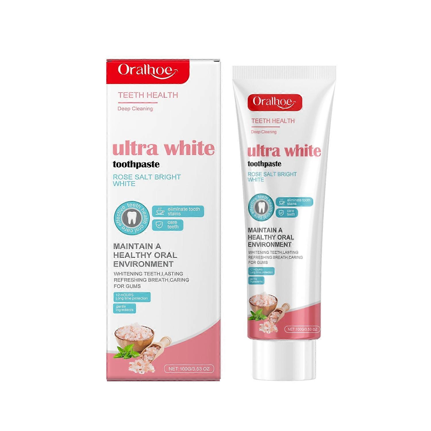 Rose Whitening Stain Removing Toothpaste