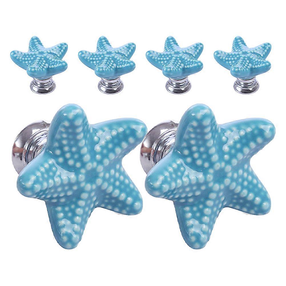 Ceramic Drawer Knobs for Dresser Star Shape Pulls 24Pcs Set
