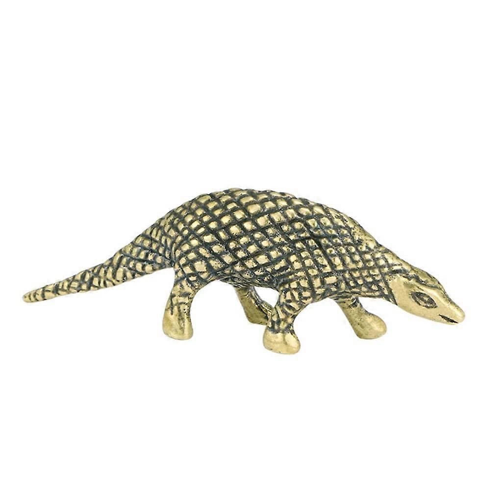 Ornaments Solid Brass Pangolin Figurines Miniatures Desk Ornaments Tea Pet Crafts Retro Statue