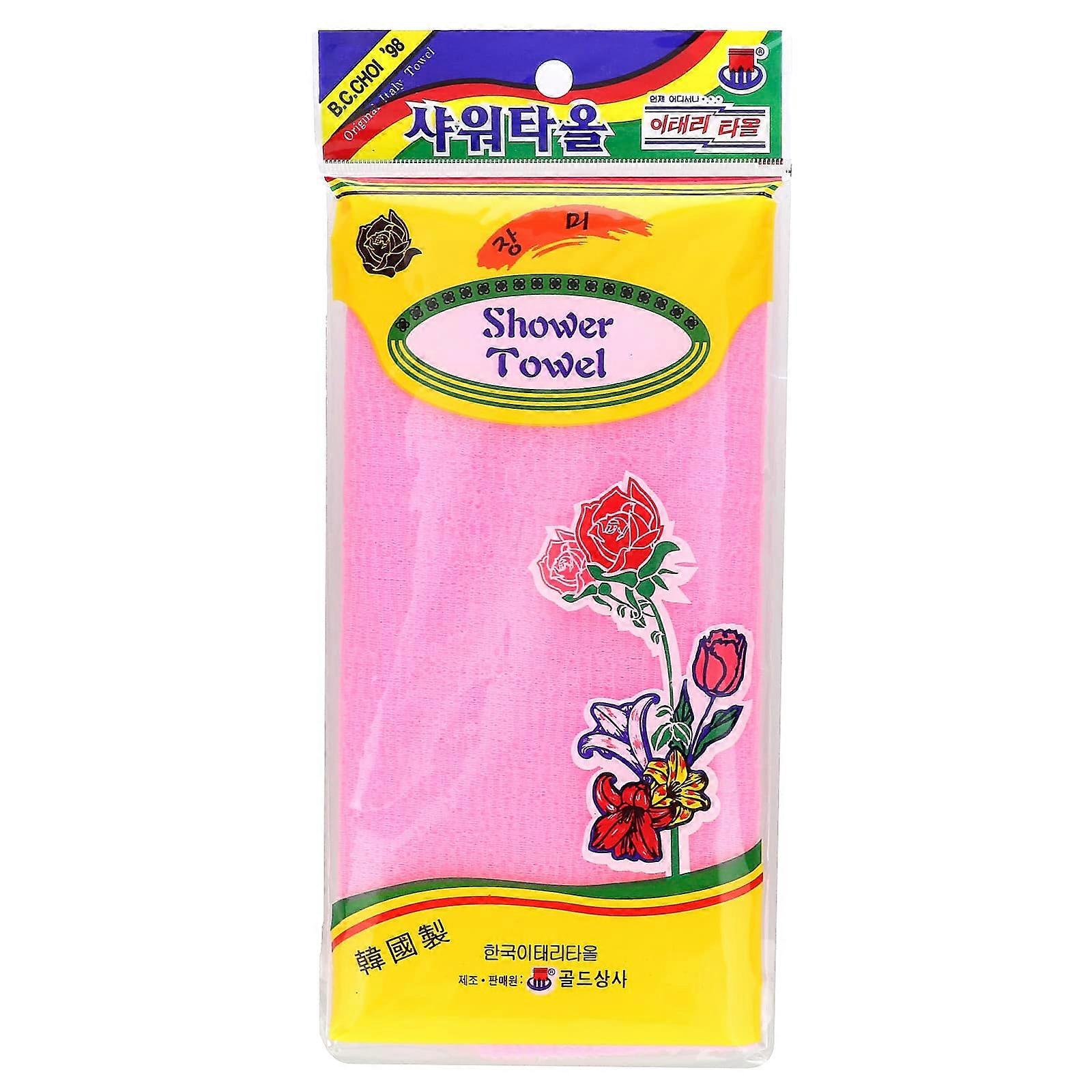 Shower Towel, Pink, 1 Count