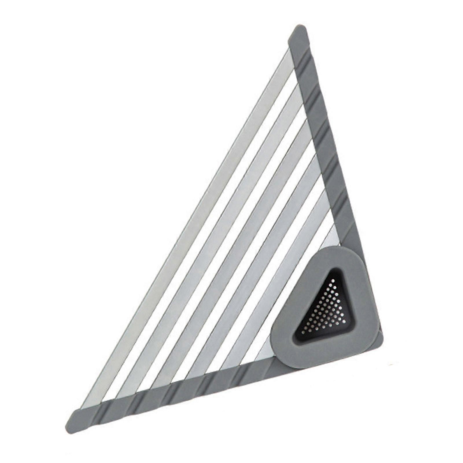 Kitchen Sink Water Filter Rack Stable Triangular Structure Strong Load-bearing Multi-purpose Foldable Sink Storage Rack
