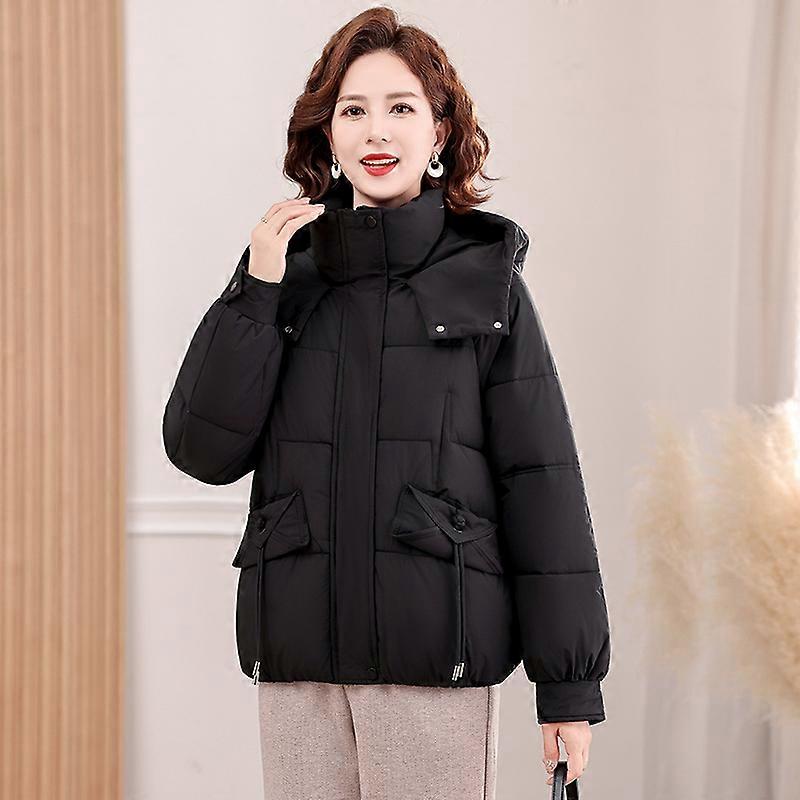 Women's short plus size winter casual thick warm down jacket