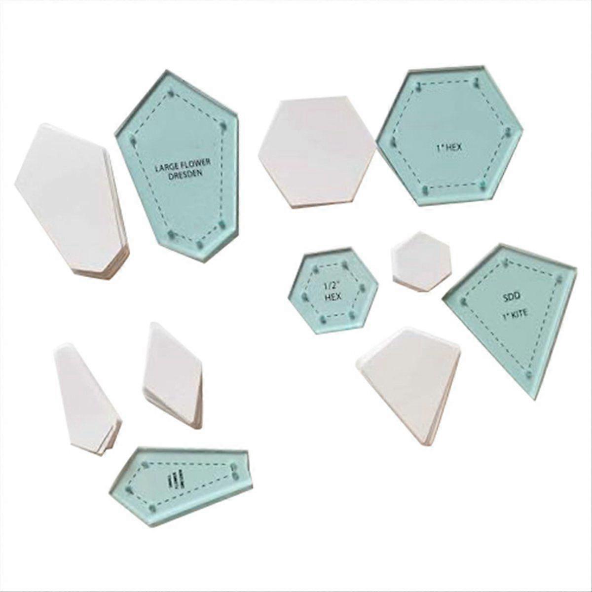 300Pc Paper Patchwork Shape Acrylic Quilt Template Quilting Patchwork