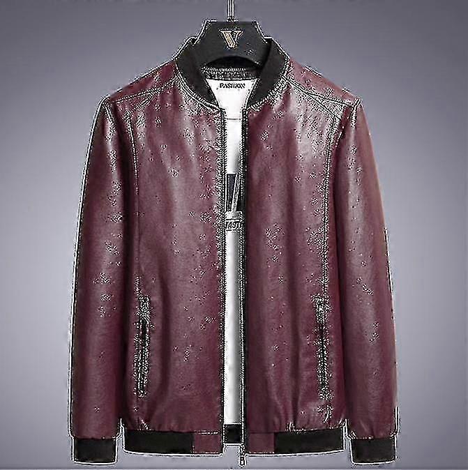 Leather Jacket Men's Motorcycle Pu Large Size