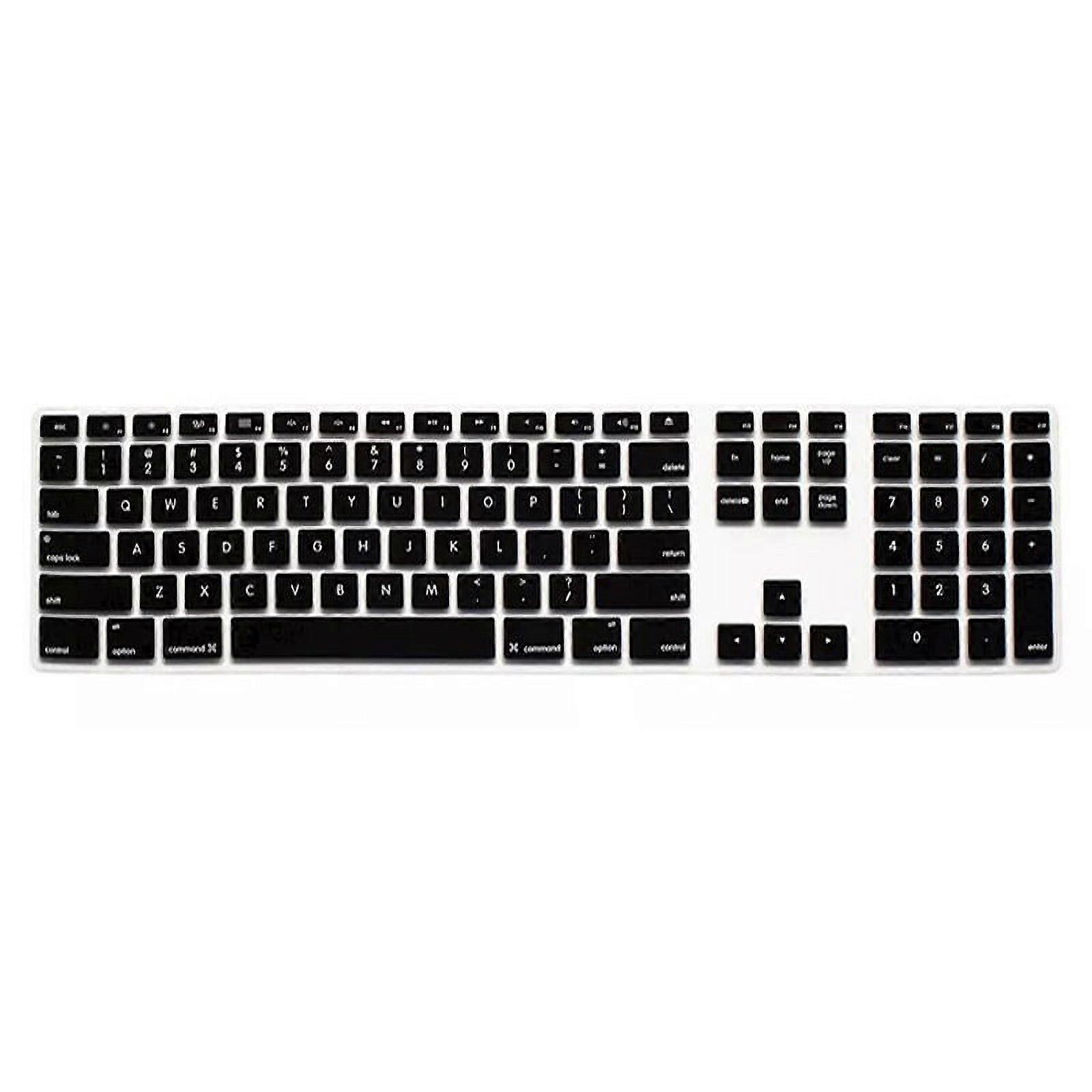 Silicone Thin Keyboard Skin Cover Protector With Numeric Keypad For Black