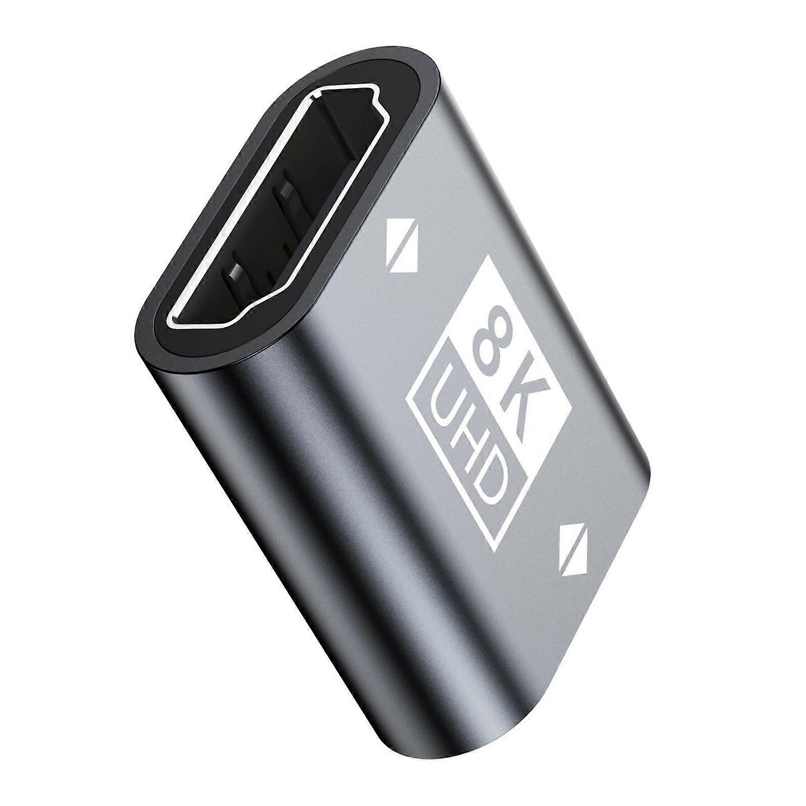 HDTV 2.1 נקבה לנקבה מצמד תמיכה 7680x4320 רזולוציית 8K@60Hz 48Gbps שידור אות עבור מכשירי 4K 8K אפור