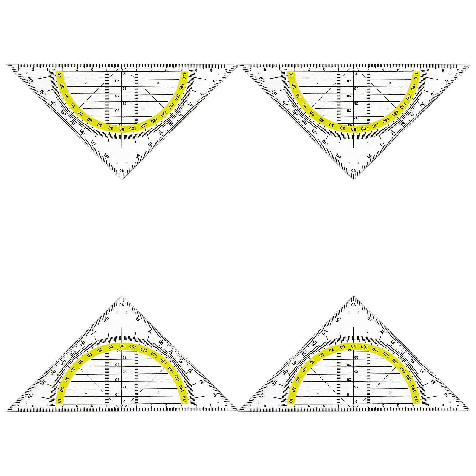 Multifunctional 2-in-1 180 Degree Protractors with Set Square Geometry Drafting Ruler For Engineering Drafting Drawing  Model B