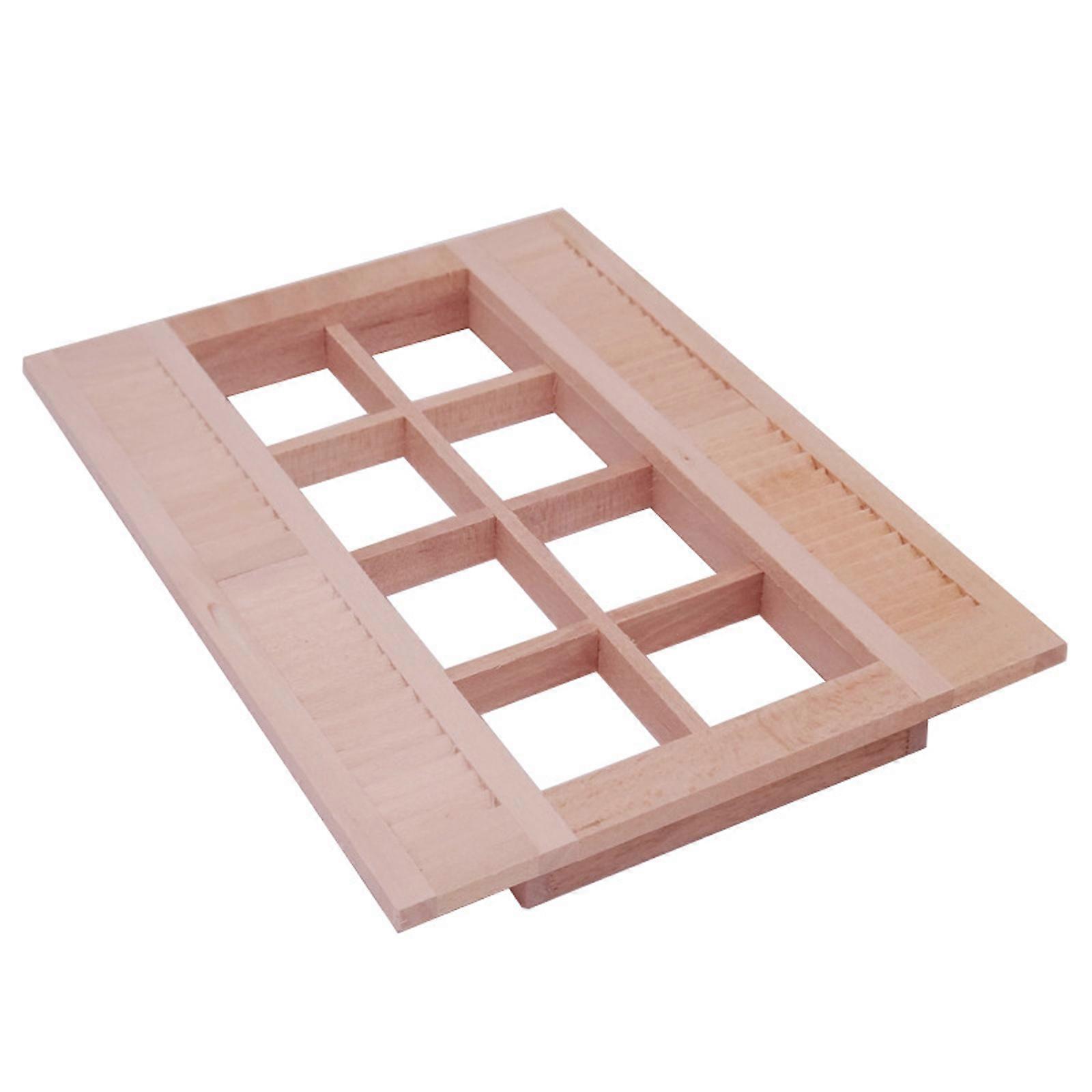 Realistic Miniature Wooden Shutter Blinds For Dollhouses Craft Model Project 1/12 Scale Model Scene Display Accessories Multicolor
