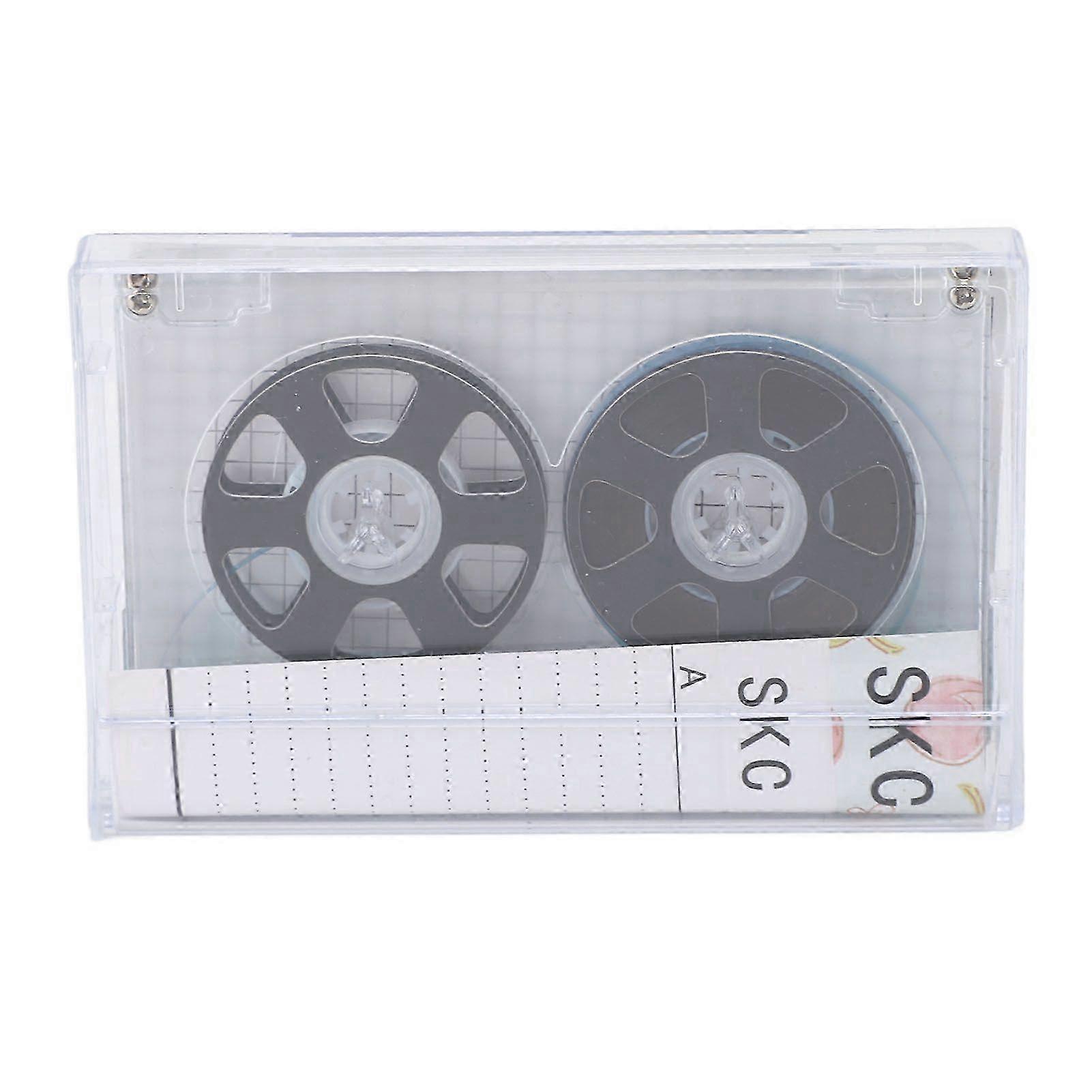 Reel to Reel Blank Cassette Tape 46 Minutes Normal Bias Low Noise High Output Transparent Sound Recording Cassette Tape Black