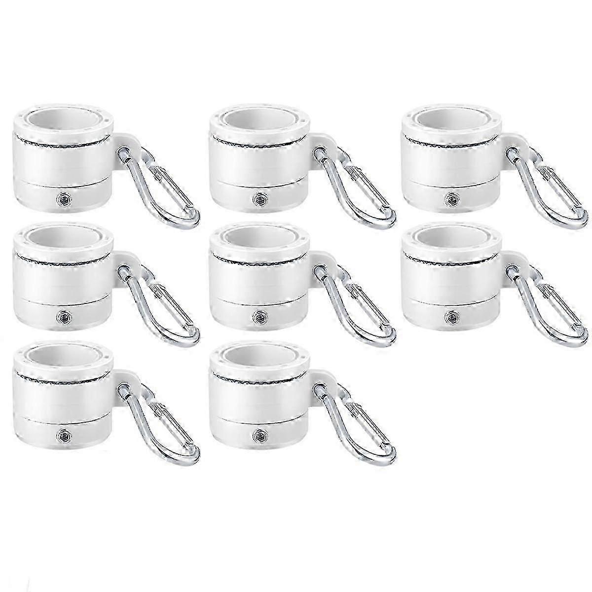 8Pcs Plastic Flag Pole Rings with Bearings 360 Degree Rotating Anti Wrap Flag Mounting Ring for 0.76-1.0In Flag Pole,BWhite SZRH