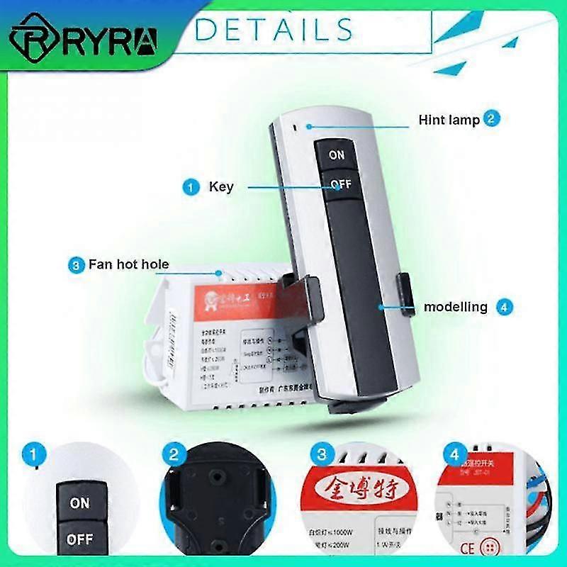 Single Channel Light 1/2/3 Channel Remote Switch Remote Control Led Ceiling Receiver Wireless