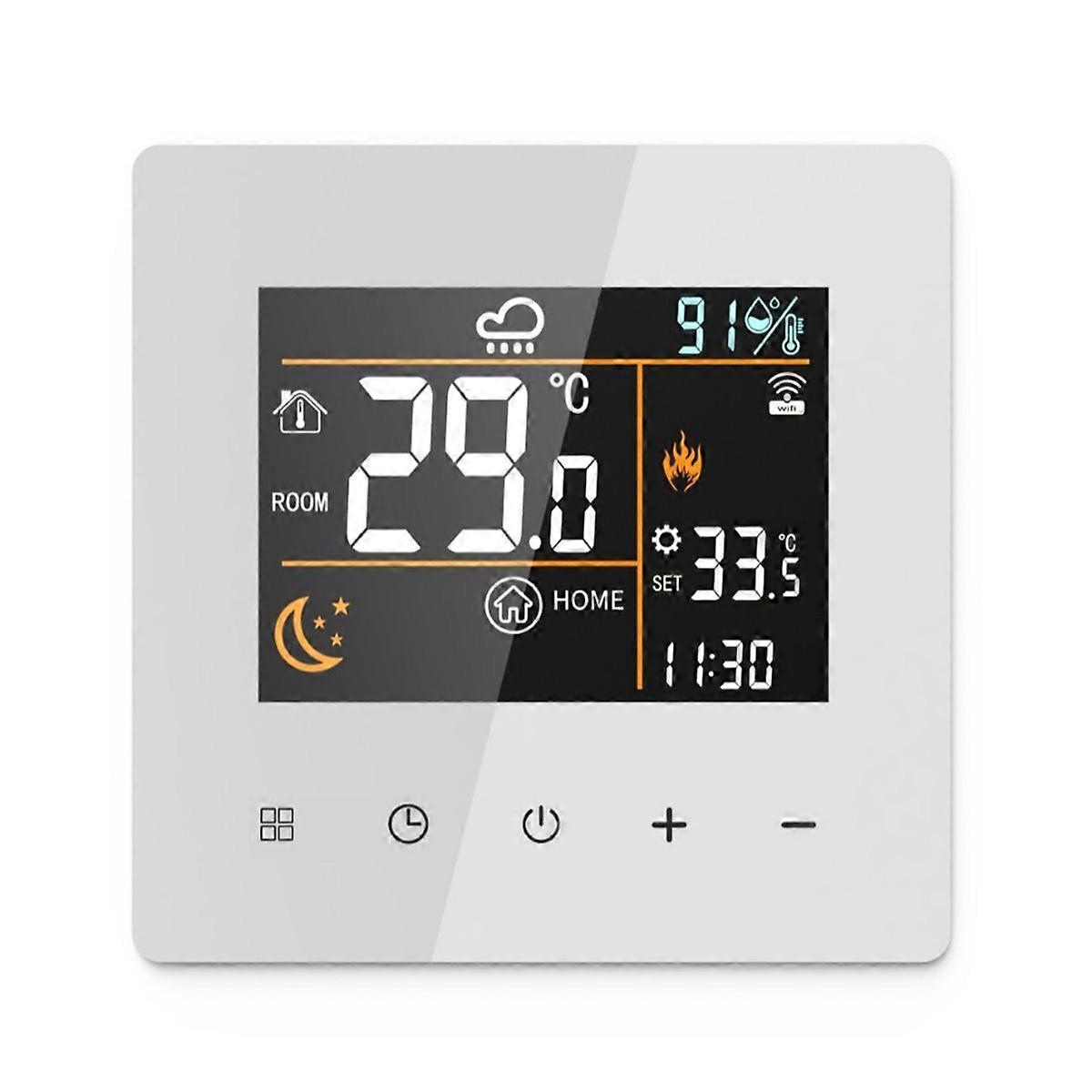 Smart Thermostat 16A Electric Heating Temperature Controller White