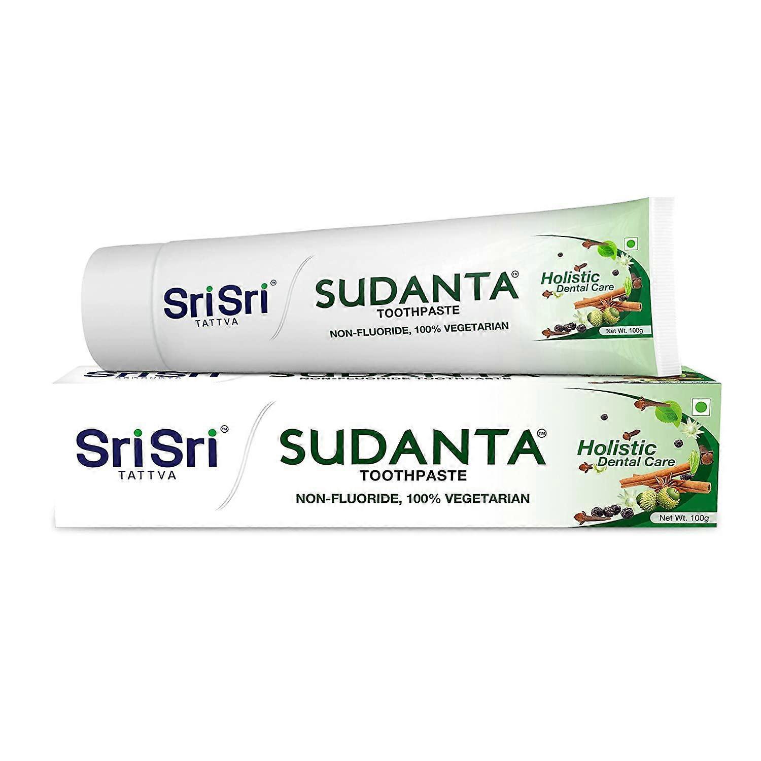 Натуральная зубная паста Суданта (100 г), Sudanta Toothpaste,  Sri Sri Tattva