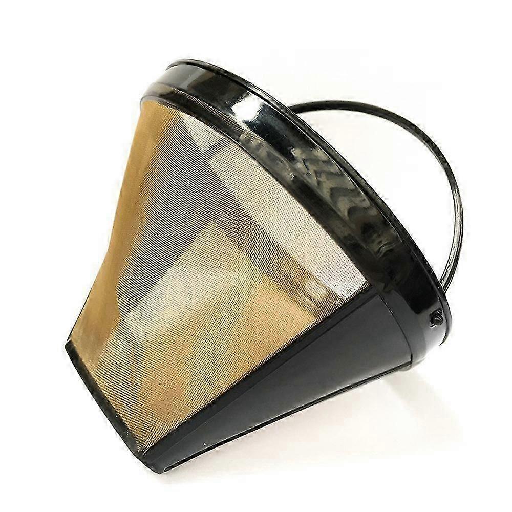 Steel Reusable Size 4 Cone Shape Permanent Coffee Filter Mesh Bas